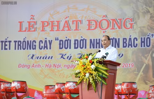 Thủ tướng Nguyễn Xuân Phúc phát biểu tại Lễ phát động - Ảnh: VGP