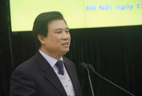 Thứ trưởng Nguyễn Hữu Độ phát biểu tại buổi gặp mặt