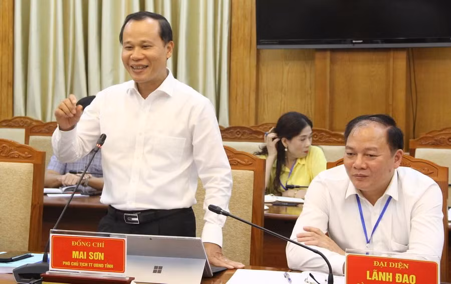 Phó Chủ tịch UBND tỉnh Bắc Giang phát biểu tại buổi làm việc