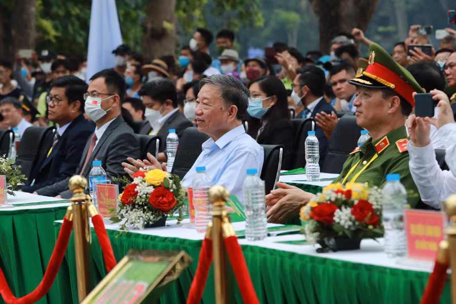 Bộ trưởng Bộ Công an Tô Lâm tại buổi lễ.