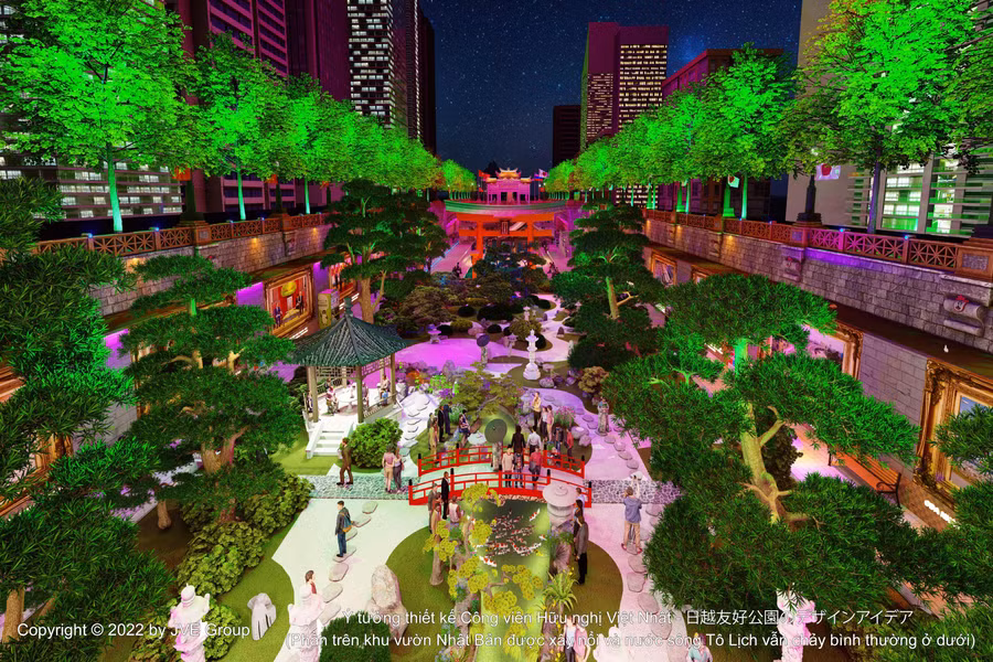 Phối cảnh 3D công viên lịch sử-văn hóa-tâm linh sông Tô Lịch
