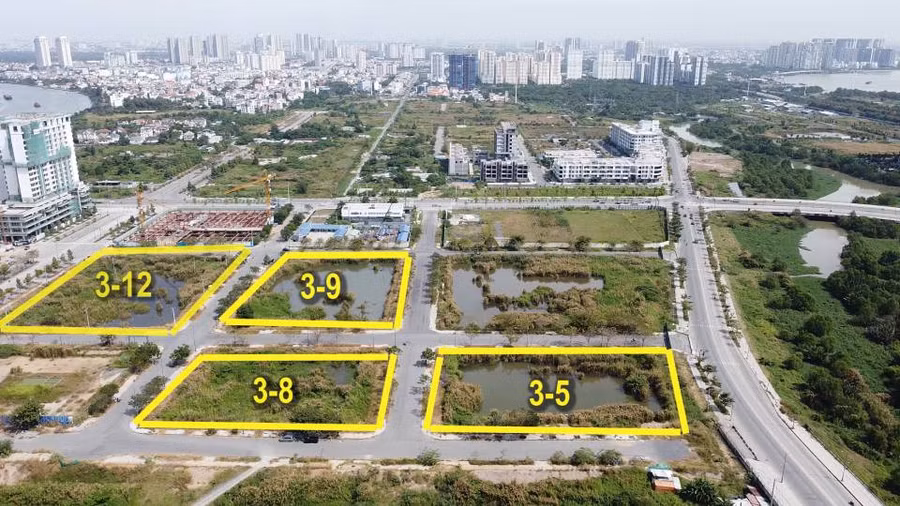 4 lô đất tại Thủ Thiêm được đưa ra đấu giá.