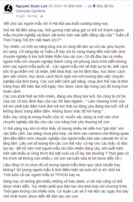 Sieu mau Xuan Lan viet tam thu truoc noi lo mau nhi 