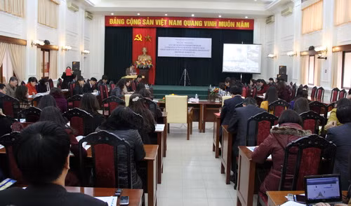 Các đại biểu tham dự Hội nghị tại điểm cầu Hà Nội