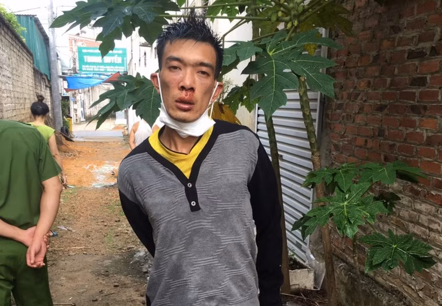 Đối tượng Nguyễn Văn Lượng bị bắt giữ sau khi thực hiện vụ cướp giật tài sản.