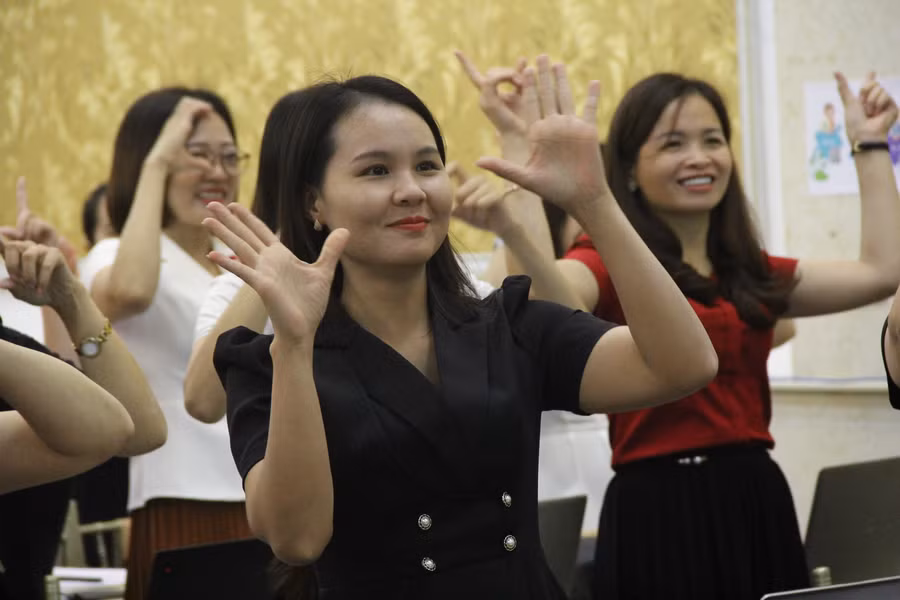 Cán bộ quản lý, giáo viên mầm non cốt cán tham gia tập huấn, bồi dưỡng năm 2022. Ảnh: TG.