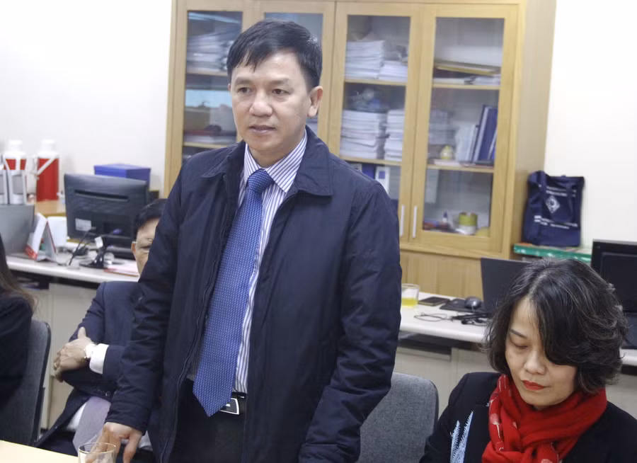 PGS.TS Phạm Quốc Khánh - Phó Cục trưởng Cục Quản lý chất lượng phát biểu tại buổi lễ.