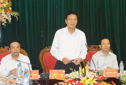 Bộ trưởng Phạm Vũ Luận phát biểu tại buổi làm việc. Ảnh: gdtd.vn Bộ trưởng Phạm Vũ Luận phát biểu tại buổi làm việc. Ảnh: gdtd.vn