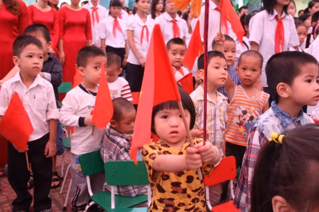 Ngày đầu tiên đến trường. vcvc
