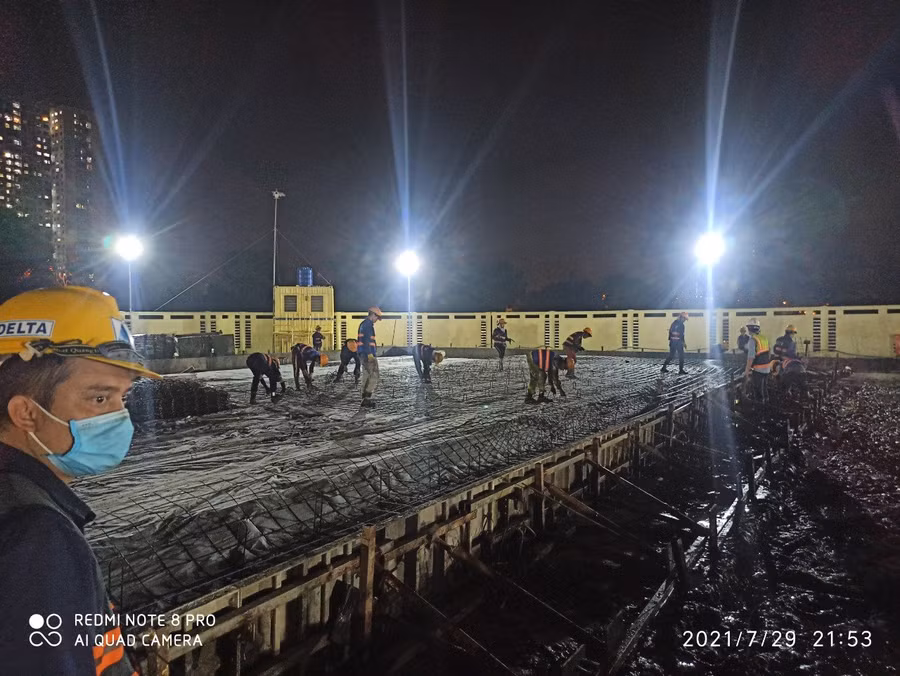 Cận cảnh Bệnh viện dã chiến quy mô 3,5 ha đang xây dựng thần tốc tại Hà Nội ảnh 3