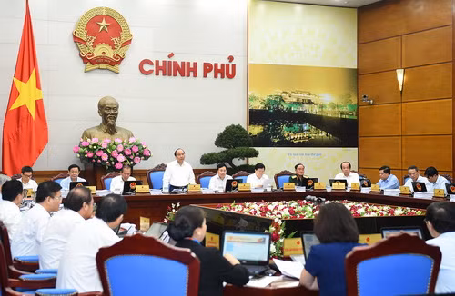 Phiên họp Chính phủ thường kỳ tháng 6/2017. - Ảnh: VGP