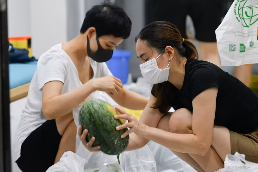 Hiện tại, đội "giải cứu" đang bán là 8.000 đồng/kg, trong khi trước đây các loại dưa loại này thường có giá trên 10.000 đồng/kg trở lên.