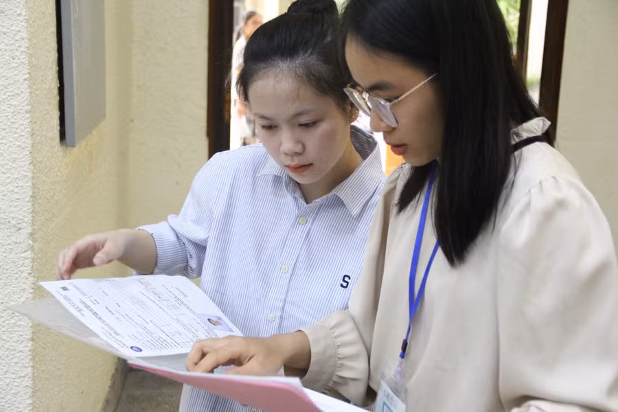 Thí sinh dự thi đánh giá năng lực năm 2024 do Trường ĐH Sư phạm Hà Nội tổ chức. Ảnh: TG.