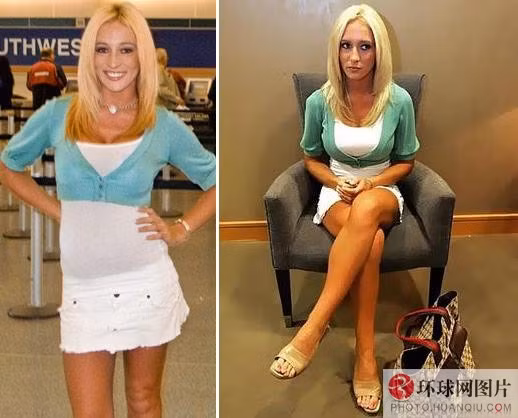 A 23-year-old American woman was asked to get off the plane because she wore a too short skirt.