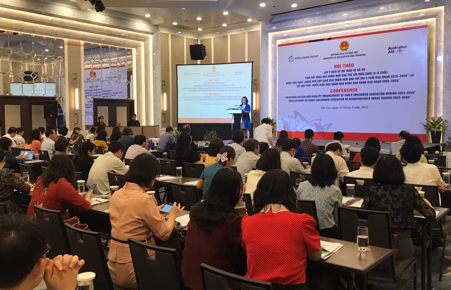 Hội thảo có sự tham gia của đại diện các cơ quan trung ương, tổ chức quốc tế và lãnh đạo Sở GD&amp;ĐT 63 tỉnh, thành trên cả nước.