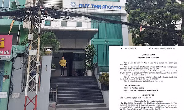 Công ty cổ phần dược phẩm Duy Tân đã báo cáo không chính xác các yếu tố hình thành giá thuốc theo quy định của pháp luật đối với 4 hồ sơ kê khai giá thuốc