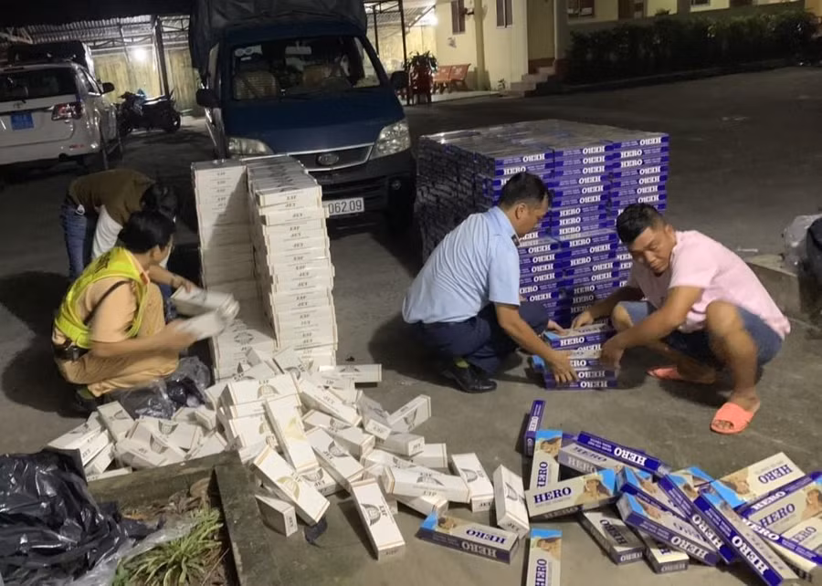 Số lượng thuốc lá nhập lập bị phát hiện.