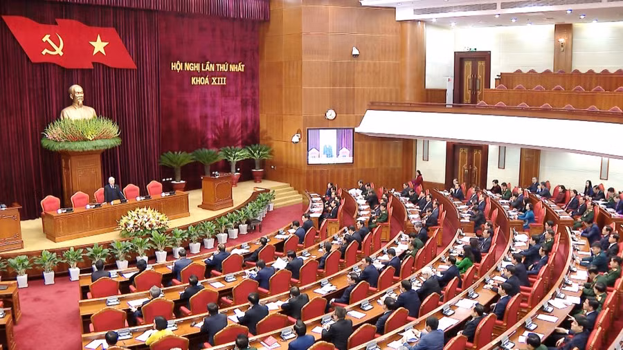 Hình ảnh mới nhất Hội nghị lần thứ nhất Ban Chấp hành Trung ương khóa XIII ảnh 5