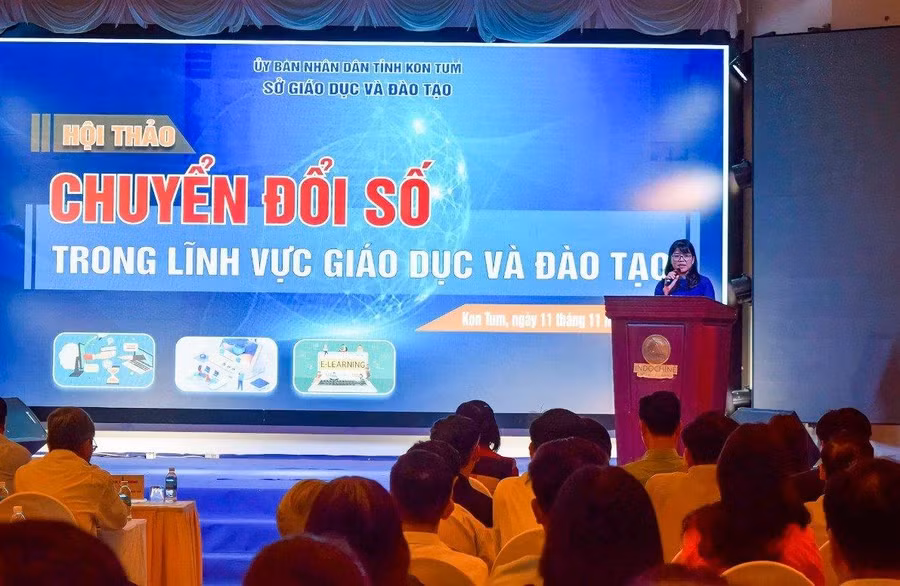 Hội thảo chuyển đổi số được tổ chức tại Kon Tum nhằm nâng cao chất lượng giáo dục.