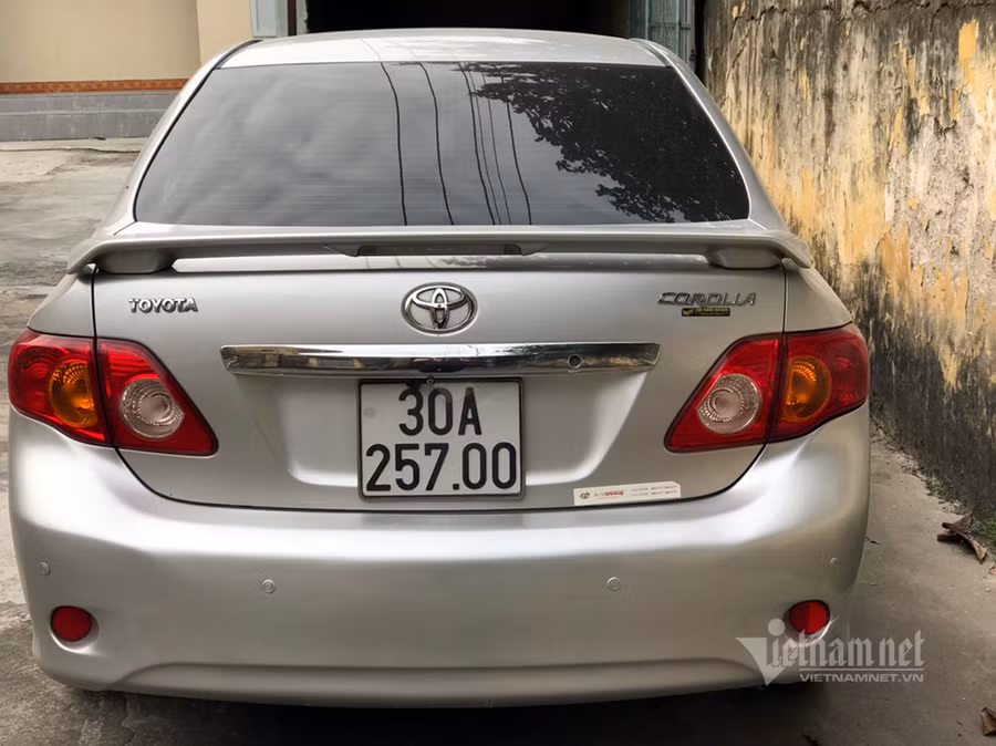 Hình ảnh chiếc xe Toyota mang BKS: 30A - 257.00 của anh Hòa. Ảnh: VietnamNet