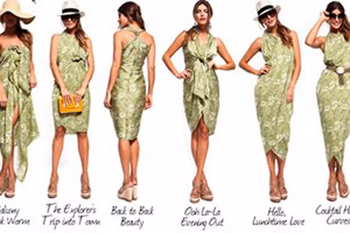 7 cách "hô biến" khăn sarong thành váy cho mùa đi biển