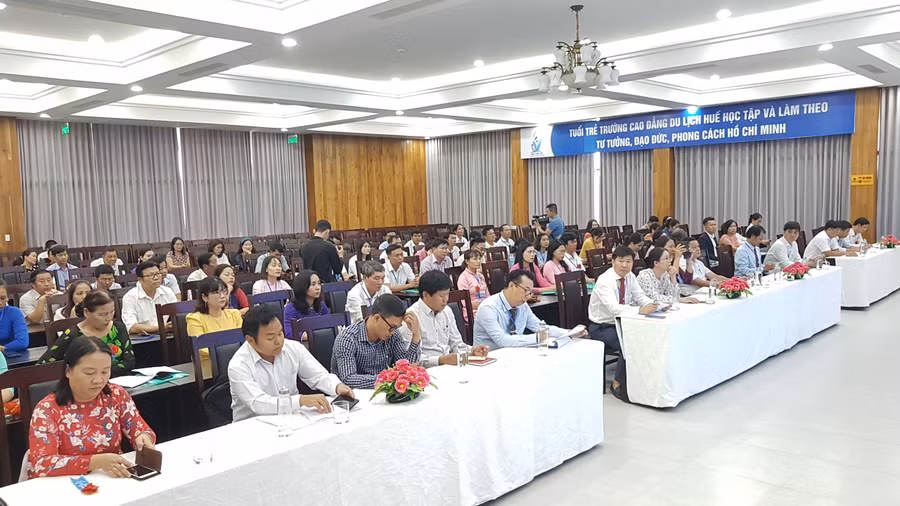 Khai mạc Hội giảng nhà giáo giáo dục nghề nghiệp tỉnh Thừa Thiên Huế năm 2023 (Ảnh: Đại Dương).
