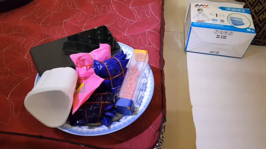 Ma túy được cất giữ ở nhiều nơi trong nhà.