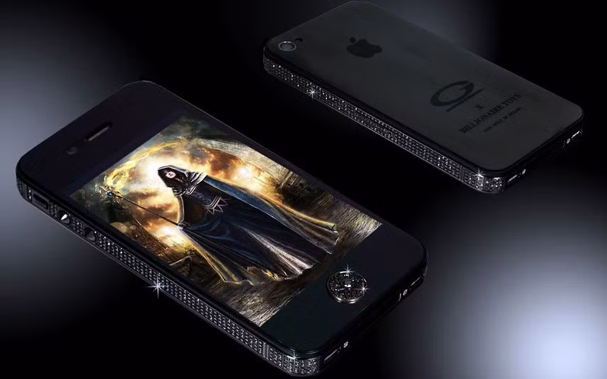 Designer Stuart Hughes has created the world’s first black diamond-encrusted iPhone 4S, covered in more than 600 pieces of rare black diamonds. The Liverpool designer’s limited edition handset will set you back a hefty £13,995. It is available from Mr Hughes ’Billionaire Toys’ store in the Ritz Carlton Beijing, China.