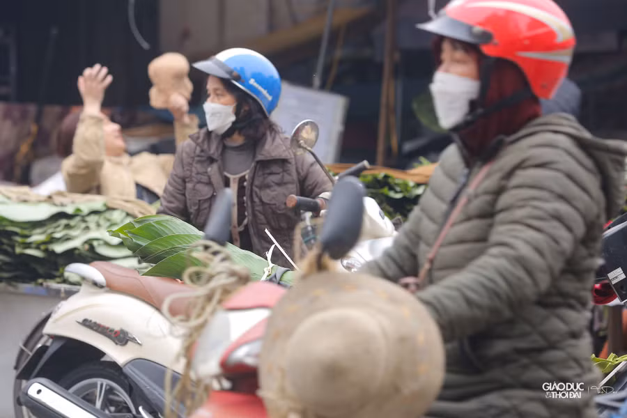 Lượng lá dong tại các tỉnh đổ về ít hơn so với cùng kỳ năm ngoái khiến cho giá tăng gấp đôi dù sức mua không cao.