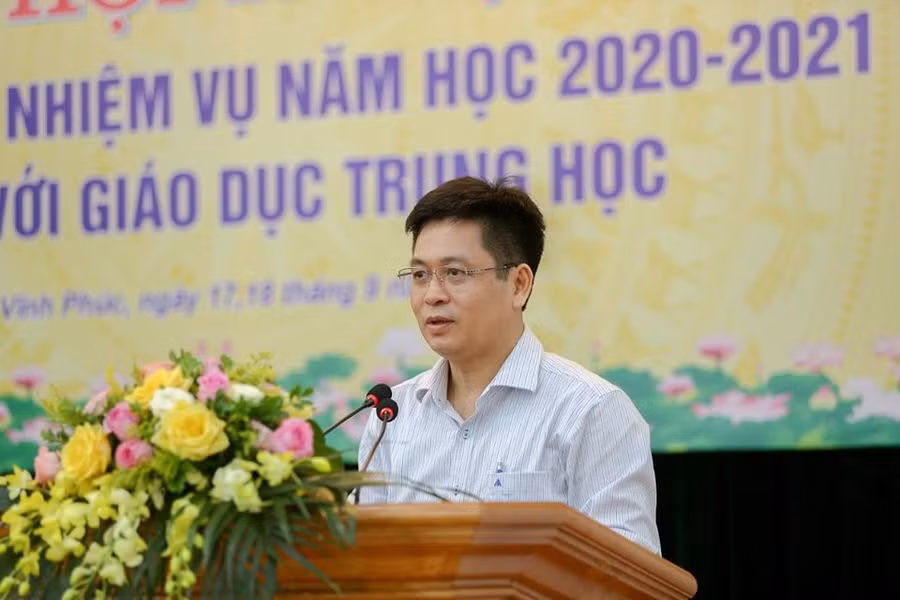 Vụ trưởng Vụ Giáo dục Trung học Nguyễn Xuân Thành phát biểu