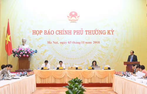 Bộ trưởng Mai Tiến Dũng phát biểu tại buổi họp báo
