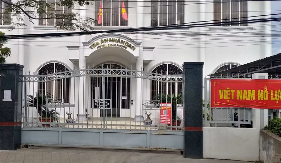 Trụ sở TAND huyện Ninh Phước. Ảnh: Đ.C.