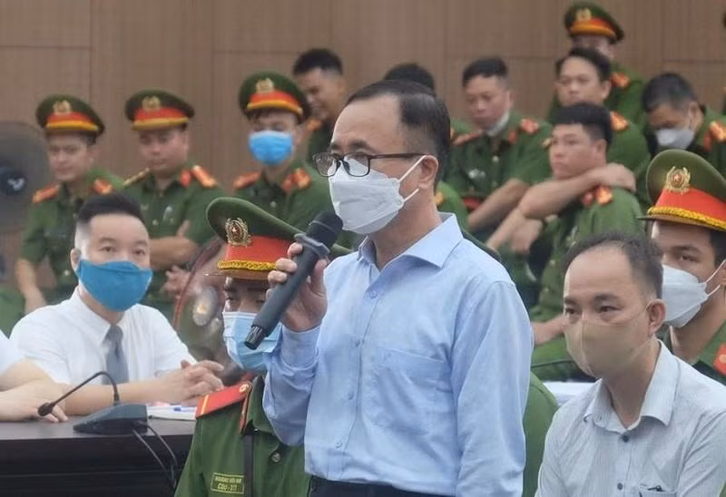 Cựu Bí thư Bình Dương Trần Văn Nam tại phiên tòa xét xử.