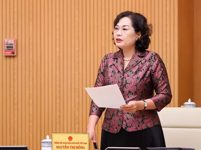 Thống đốc Ngân hàng Nhà nước Nguyễn Thị Hồng: Thách thức lớn nhất trong điều hành kinh tế vĩ mô vẫn là kiểm soát lạm phát - Ảnh: VGP/Nhật Bắc.