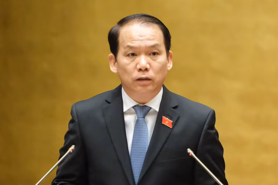 Chủ nhiệm Ủy ban Pháp luật của Quốc hội Hoàng Thanh Tùng trình bày Báo cáo tiếp thu, giải trình về dự thảo Nghị quyết về Chương trình xây dựng luật, pháp lệnh năm 2023, điều chỉnh Chương trình xây dựng luật, pháp lệnh năm 2022