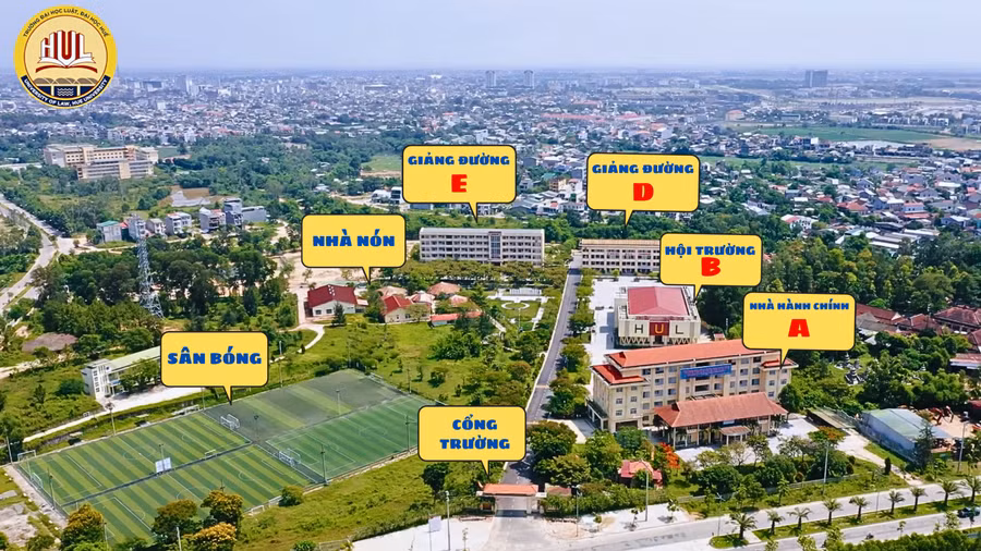 Không gian học tập thoáng đãng, rộng rãi và hiện đại của Trường Đại học Luật, Đại học Huế.