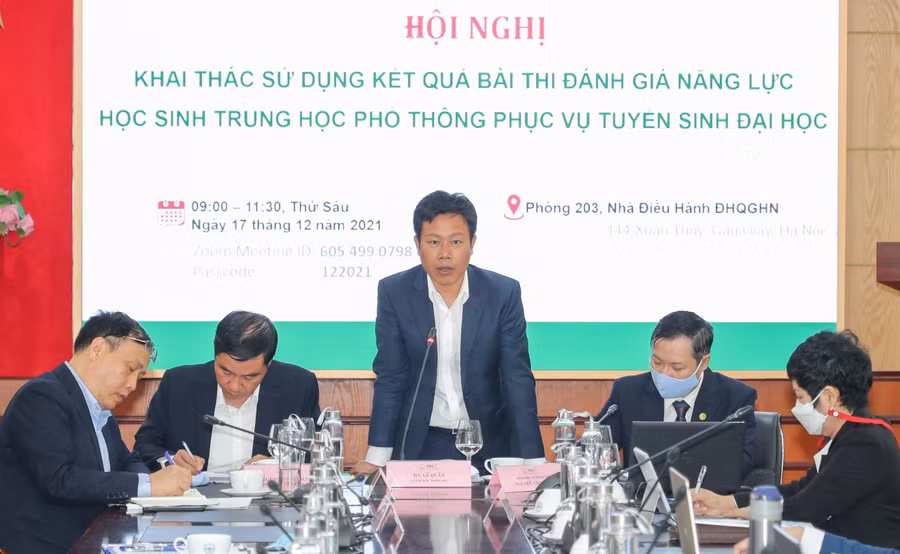 Giám đốc Lê Quân phát biểu tại hội nghị.