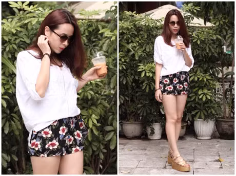 Nhung kieu phoi so mi trang, quan short tien dung nang khong the bo qua - Anh 5