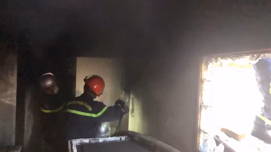 Đám cháy xẩy ra vào khoảng 13h ngày hôm nay.