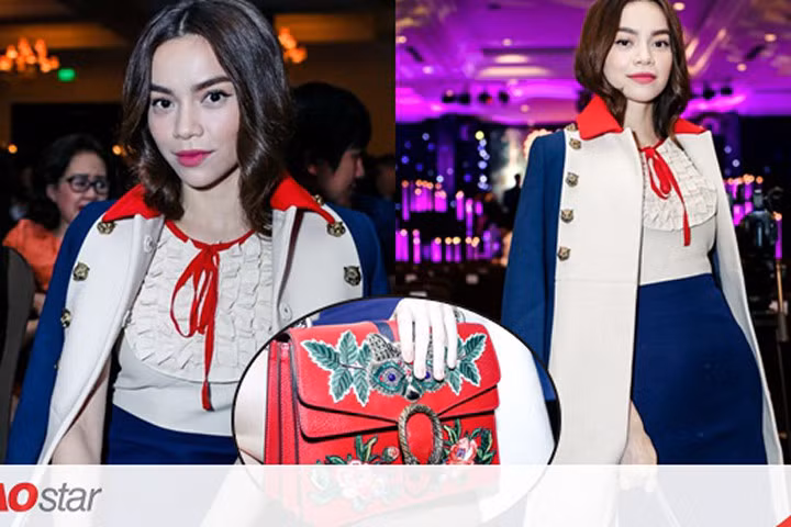 Hà Hồ diện túi hiệu Gucci đỏ chót thu hút mọi ánh nhìn