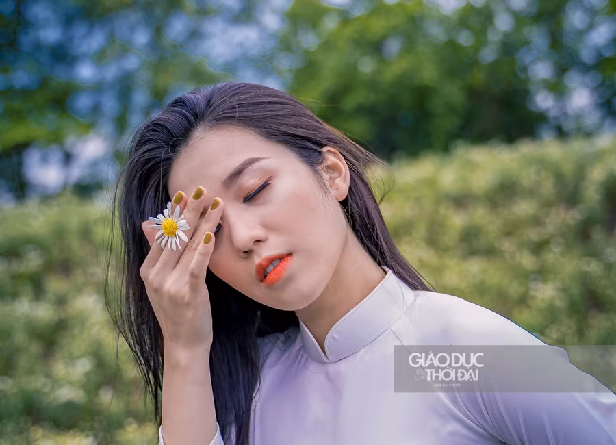 Với vẻ đẹp tinh khôi, cúc họa mi dường như đã trở thành một điểm nhấn của mùa thu Hà Nội trong lòng giới trẻ.