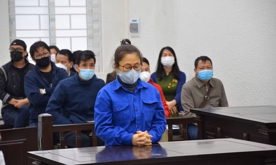 Bị cáo Bùi Hoàng Giang tại phiên tòa xét xử. Ảnh: Lâm Vinh.