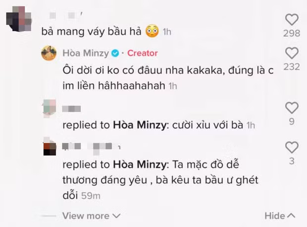Hòa Minzy lên tiếng về tin đồn mang bầu lần 2.