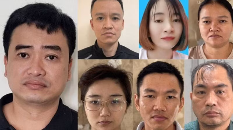 Các đối tượng bị cơ quan chức năng khởi tố.