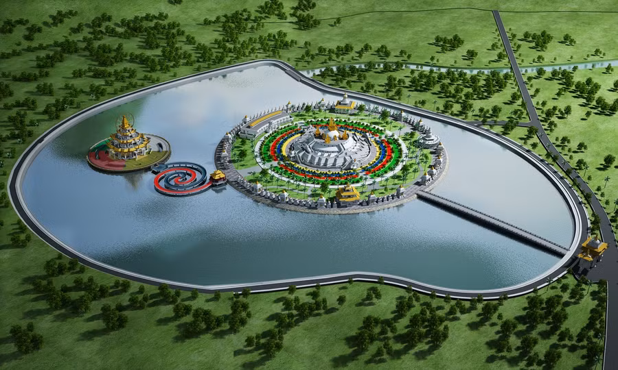 Phối cảnh tổng thể Đại bảo tháp Mandala Tây Thiên Phối cảnh tổng thể Đại bảo tháp Mandala Tây Thiên