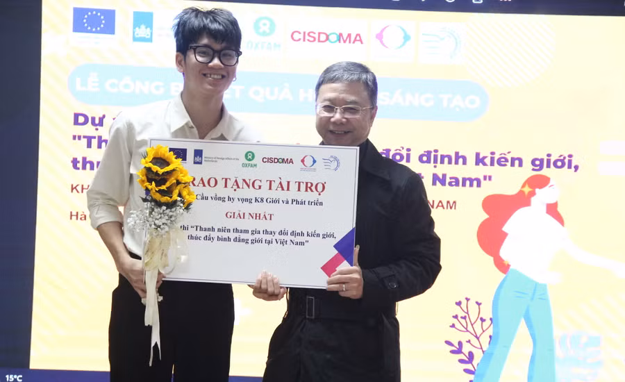 Dự án “Nâng cao nhận thức, xóa bỏ những định kiến, khuôn mẫu giới về nam giới thời đại 4.0” đoạt giải nhất.
