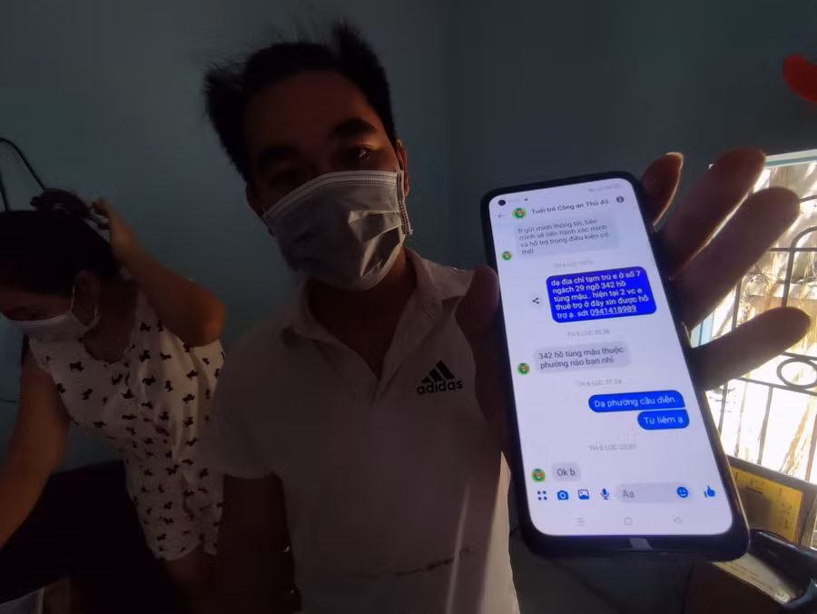 Thanh niên Công an Thủ đô cũng sử dụng tính năng Zalo connect (giúp người khó khăn quanh bạn) để phát hiện nhiều hoàn cảnh người lao động ngoại tỉnh khó khăn trong dịch bệnh cũng để hỗ trợ kịp thời.