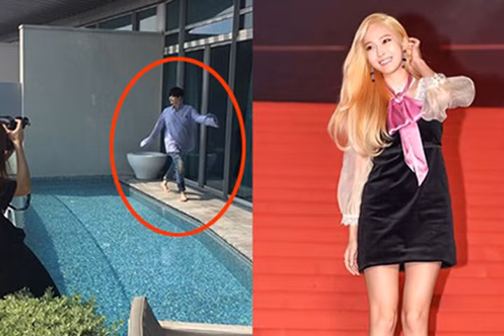 Jessica tóc vàng óng như búp bê, Lee Jong Suk tung tăng tạo dáng