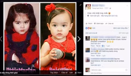 Loat anh giong nhau nhu 2 giot nuoc cua my nhan dep nhat Philippines va con gai - Anh 2