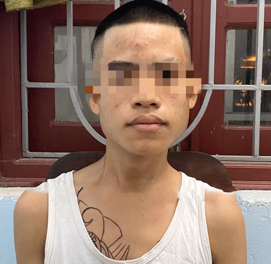 Phạm Tiến Thành tại cơ quan điều tra. 